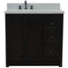 Bellaterra Home Plantation 37" 2-Door 3-Drawer Brown Ash Freestanding Vanity Set - Luxe Vanity & Tub