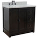 Bellaterra Home Plantation 37" 2-Door 3-Drawer Brown Ash Freestanding Vanity Set - Luxe Vanity & Tub