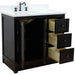 Bellaterra Home Plantation 37" 2-Door 3-Drawer Brown Ash Freestanding Vanity Set - Luxe Vanity & Tub