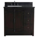 Bellaterra Home Plantation 37" 2-Door 3-Drawer Brown Ash Freestanding Vanity Set - Luxe Vanity & Tub