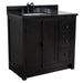 Bellaterra Home Plantation 37" 2-Door 3-Drawer Brown Ash Freestanding Vanity Set - Luxe Vanity & Tub