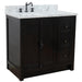 Bellaterra Home Plantation 37" 2-Door 3-Drawer Brown Ash Freestanding Vanity Set - Luxe Vanity & Tub