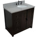 Bellaterra Home Plantation 37" 2-Door 3-Drawer Brown Ash Freestanding Vanity Set - Luxe Vanity & Tub