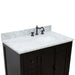 Bellaterra Home Plantation 37" 2-Door 3-Drawer Brown Ash Freestanding Vanity Set - Luxe Vanity & Tub