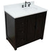 Bellaterra Home Plantation 37" 2-Door 3-Drawer Brown Ash Freestanding Vanity Set - Luxe Vanity & Tub