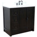 Bellaterra Home Plantation 37" 2-Door 3-Drawer Brown Ash Freestanding Vanity Set - Luxe Vanity & Tub