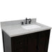 Bellaterra Home Plantation 37" 2-Door 3-Drawer Brown Ash Freestanding Vanity Set - Luxe Vanity & Tub