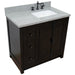 Bellaterra Home Plantation 37" 2-Door 3-Drawer Brown Ash Freestanding Vanity Set - Luxe Vanity & Tub