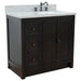 Bellaterra Home Plantation 37" 2-Door 3-Drawer Brown Ash Freestanding Vanity Set - Luxe Vanity & Tub