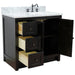 Bellaterra Home Plantation 37" 2-Door 3-Drawer Brown Ash Freestanding Vanity Set - Luxe Vanity & Tub