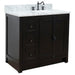 Bellaterra Home Plantation 37" 2-Door 3-Drawer Brown Ash Freestanding Vanity Set - Luxe Vanity & Tub