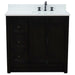 Bellaterra Home Plantation 37" 2-Door 3-Drawer Brown Ash Freestanding Vanity Set - Luxe Vanity & Tub