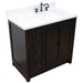 Bellaterra Home Plantation 37" 2-Door 3-Drawer Brown Ash Freestanding Vanity Set - Luxe Vanity & Tub