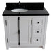 Bellaterra Home Plantation 37" 2-Door 3-Drawer Glacier Ash Freestanding Vanity Set - Luxe Vanity & Tub