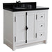 Bellaterra Home Plantation 37" 2-Door 3-Drawer Glacier Ash Freestanding Vanity Set - Luxe Vanity & Tub