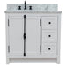 Bellaterra Home Plantation 37" 2-Door 3-Drawer Glacier Ash Freestanding Vanity Set - Luxe Vanity & Tub