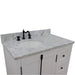 Bellaterra Home Plantation 37" 2-Door 3-Drawer Glacier Ash Freestanding Vanity Set - Luxe Vanity & Tub