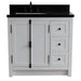 Bellaterra Home Plantation 37" 2-Door 3-Drawer Glacier Ash Freestanding Vanity Set - Luxe Vanity & Tub