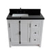 Bellaterra Home Plantation 37" 2-Door 3-Drawer Glacier Ash Freestanding Vanity Set - Luxe Vanity & Tub