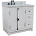 Bellaterra Home Plantation 37" 2-Door 3-Drawer Glacier Ash Freestanding Vanity Set - Luxe Vanity & Tub