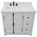 Bellaterra Home Plantation 37" 2-Door 3-Drawer Glacier Ash Freestanding Vanity Set - Luxe Vanity & Tub