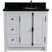 Bellaterra Home Plantation 37" 2-Door 3-Drawer Glacier Ash Freestanding Vanity Set - Luxe Vanity & Tub