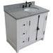 Bellaterra Home Plantation 37" 2-Door 3-Drawer Glacier Ash Freestanding Vanity Set - Luxe Vanity & Tub