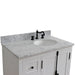 Bellaterra Home Plantation 37" 2-Door 3-Drawer Glacier Ash Freestanding Vanity Set - Luxe Vanity & Tub