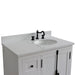 Bellaterra Home Plantation 37" 2-Door 3-Drawer Glacier Ash Freestanding Vanity Set - Luxe Vanity & Tub