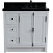 Bellaterra Home Plantation 37" 2-Door 3-Drawer Glacier Ash Freestanding Vanity Set - Luxe Vanity & Tub