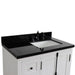 Bellaterra Home Plantation 37" 2-Door 3-Drawer Glacier Ash Freestanding Vanity Set - Luxe Vanity & Tub