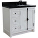 Bellaterra Home Plantation 37" 2-Door 3-Drawer Glacier Ash Freestanding Vanity Set - Luxe Vanity & Tub