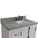 Bellaterra Home Plantation 37" 2-Door 3-Drawer Glacier Ash Freestanding Vanity Set - Luxe Vanity & Tub