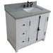 Bellaterra Home Plantation 37" 2-Door 3-Drawer Glacier Ash Freestanding Vanity Set - Luxe Vanity & Tub