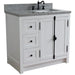 Bellaterra Home Plantation 37" 2-Door 3-Drawer Glacier Ash Freestanding Vanity Set - Luxe Vanity & Tub