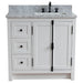 Bellaterra Home Plantation 37" 2-Door 3-Drawer Glacier Ash Freestanding Vanity Set - Luxe Vanity & Tub