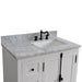 Bellaterra Home Plantation 37" 2-Door 3-Drawer Glacier Ash Freestanding Vanity Set - Luxe Vanity & Tub