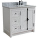 Bellaterra Home Plantation 37" 2-Door 3-Drawer Glacier Ash Freestanding Vanity Set - Luxe Vanity & Tub