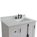 Bellaterra Home Plantation 37" 2-Door 3-Drawer Glacier Ash Freestanding Vanity Set - Luxe Vanity & Tub