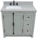 Bellaterra Home Plantation 37" 2-Door 3-Drawer Gray Ash Freestanding Vanity Set - Luxe Vanity & Tub