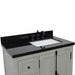 Bellaterra Home Plantation 37" 2-Door 3-Drawer Gray Ash Freestanding Vanity Set - Luxe Vanity & Tub