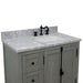 Bellaterra Home Plantation 37" 2-Door 3-Drawer Gray Ash Freestanding Vanity Set - Luxe Vanity & Tub