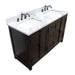 Bellaterra Home Plantation 55" 4-Door 3-Drawer Brown Ash Freestanding Vanity Set - Luxe Vanity & Tub