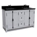 Bellaterra Home Plantation 55" 4-Door 3-Drawer Glacier Ash Freestanding Vanity Set - Luxe Vanity & Tub