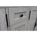 Bellaterra Home Plantation 55" 4-Door 3-Drawer Gray Ash Freestanding Vanity Set - Luxe Vanity & Tub