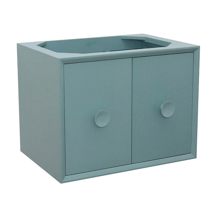 Bellaterra Home Stora 30" 2-Door 1-Drawer Aqua Blue Wall-Mount Vanity Base