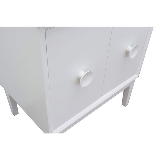 Bellaterra Home Stora 30" 2-Door 1-Drawer White Freestanding Vanity Base - Luxe Vanity & Tub