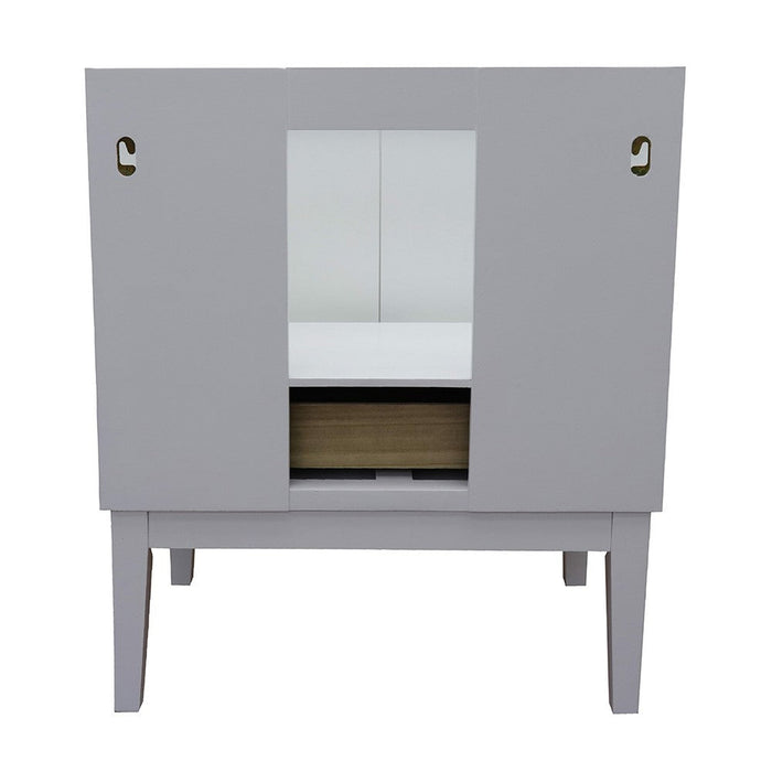 Bellaterra Home Stora 30" 2-Door 1-Drawer White Freestanding Vanity Base - Luxe Vanity & Tub