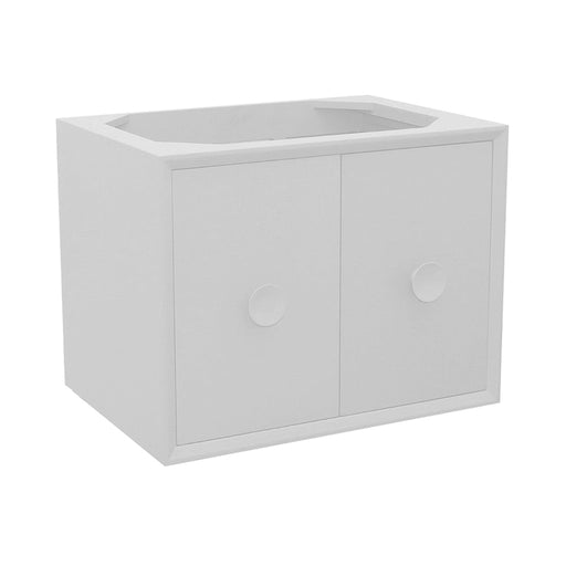 Bellaterra Home Stora 30" 2-Door 1-Drawer White Wall-Mount Vanity Base