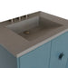 Bellaterra Home Stora 31" 2-Door 1-Drawer Aqua Blue Wall-Mount Vanity Set With Concrete Integrated Rectangular Ramp Sink and Gray Concrete Top - Luxe Vanity & Tub